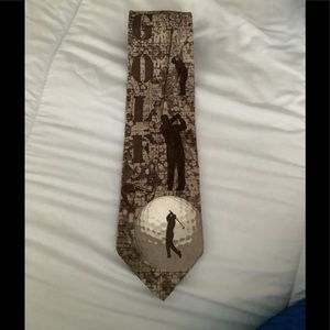 Tie GOLF By Ralph Marlin neck tie golf from 2006 brown still looks good.🏌️‍♂️